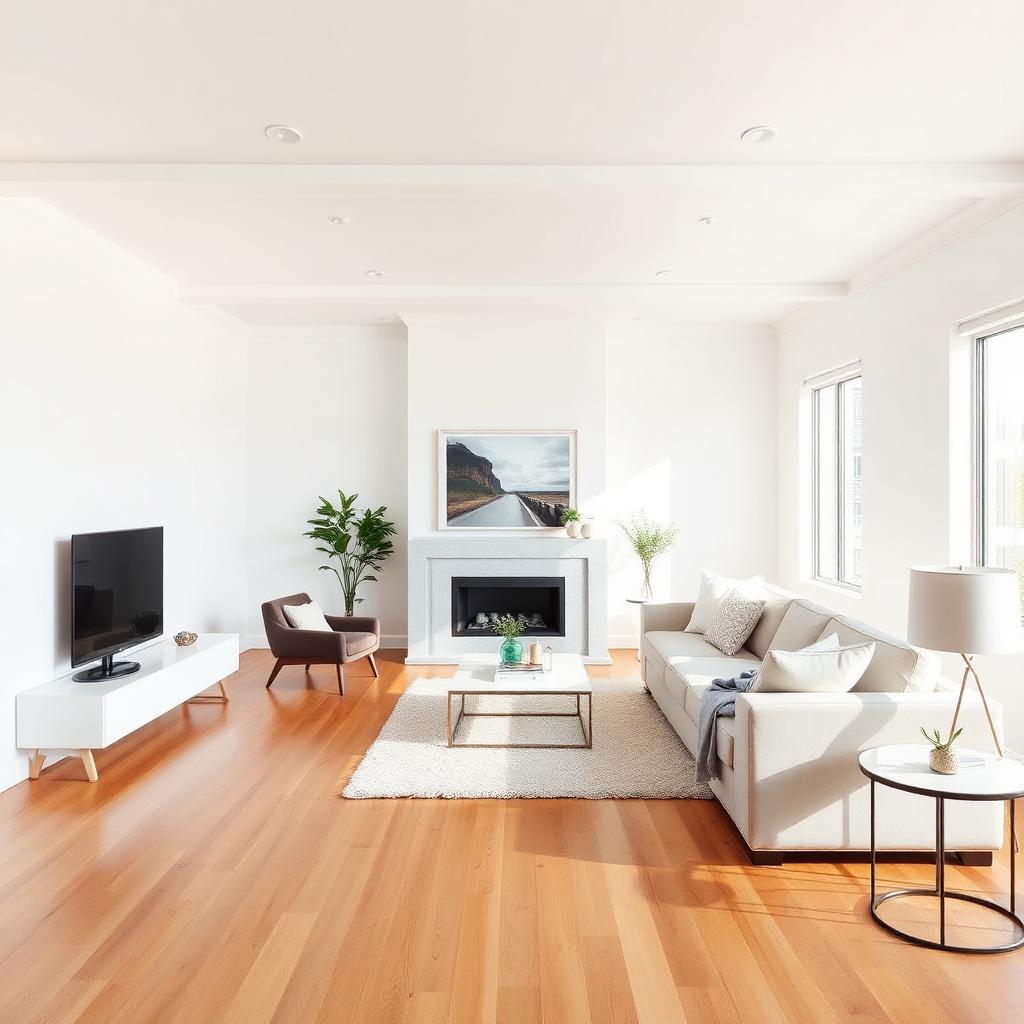Renovated bright living room